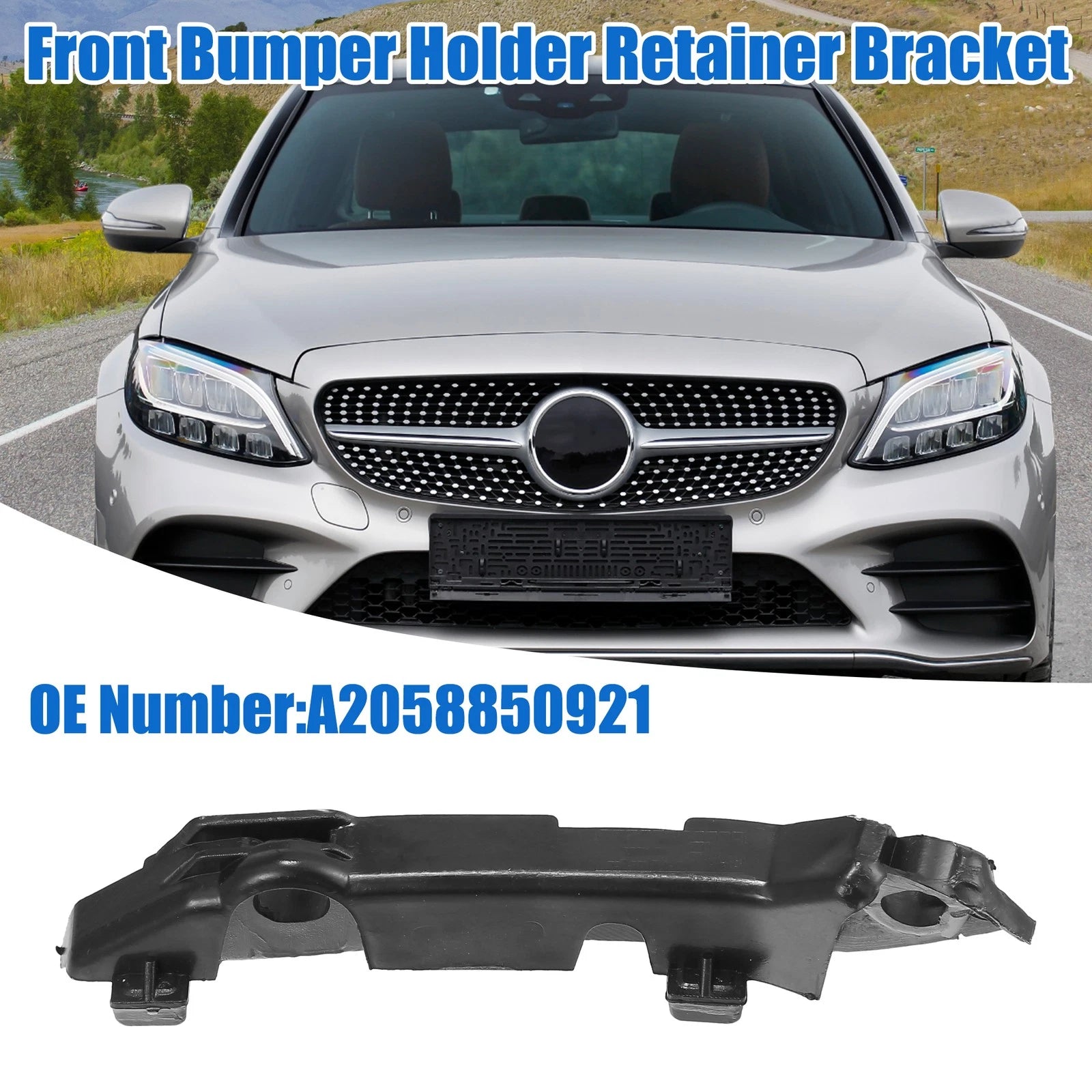 Front Right Upper Bumper Cover Inner Support Bracket for Mercedes C43 AMG (2015–2021)