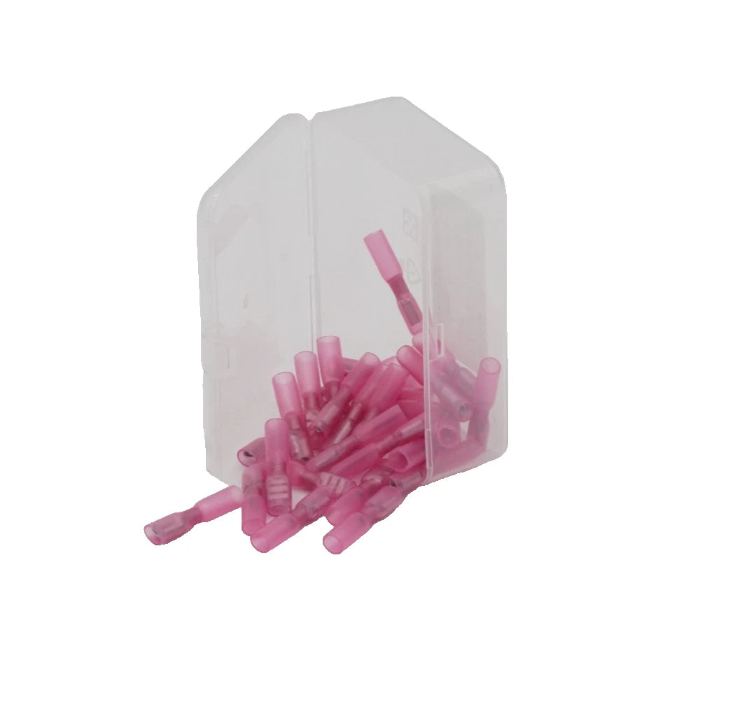 Set of 30 Marine HDPE Heat Shrink Push On Terminals 22-18 AWG