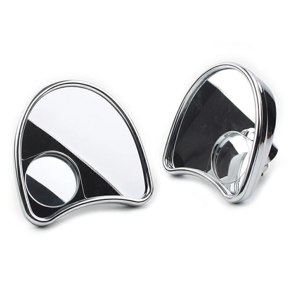 Chrome Fairing Mirror w/ Blind Spot for Harley Batwing Touring (2014–2023)