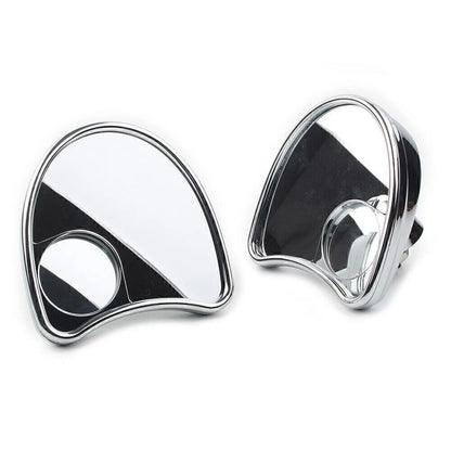 Chrome Fairing Mirror w/ Blind Spot for Harley Batwing Touring (2014–2023)