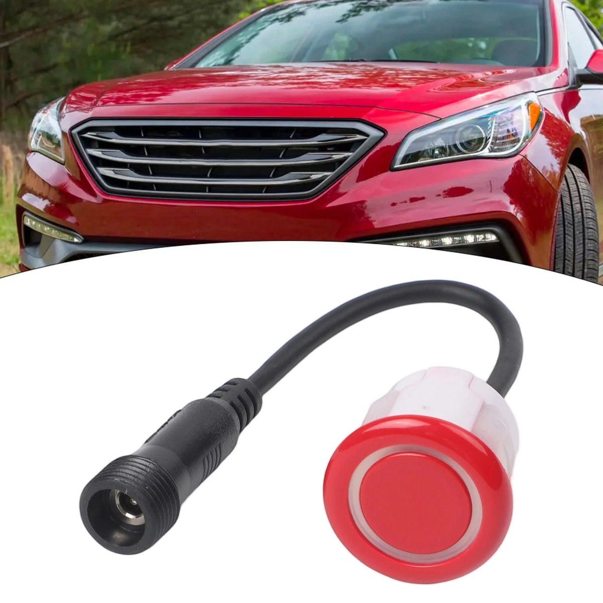 Red Waterproof Parking Sensor 18 5mm for Car Reverse Use with Easy Install