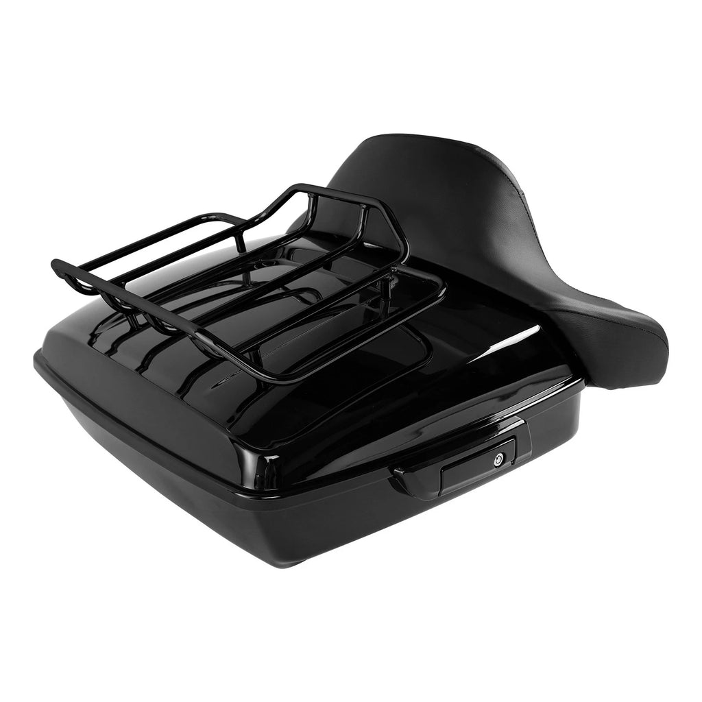 Black Chopped Trunk Backrest Pad for Harley Touring (2014–2026)