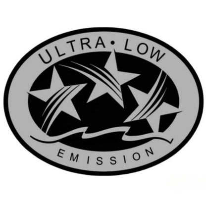 Ultra Low Emission 3 Star California DOT Outboard Graphic Sticker Decal Silver