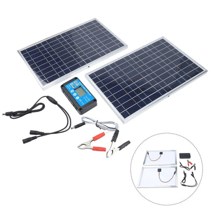 12V Solar Trickle Charger Kit for Automotive Use (40-85°C)