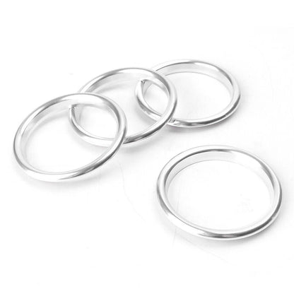 Interior Air Vent Outlet Ring Cover for Audi A3 8V 2012~2019 Silver 4pcs
