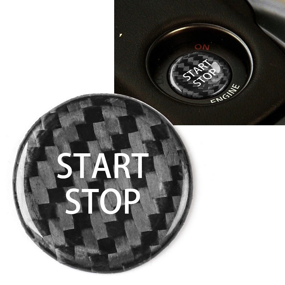 Carbon Fiber Engine Start-Stop Push Button Cover for Nissan GTR R35 (2008–2016)