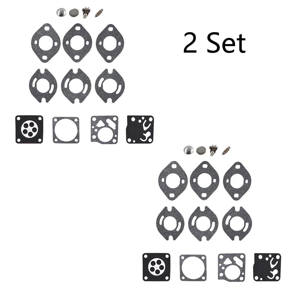 Set of 2 Carburetor Rebuild Kits for Tecumseh TC200 TC300 Tillotson RK21 HU
