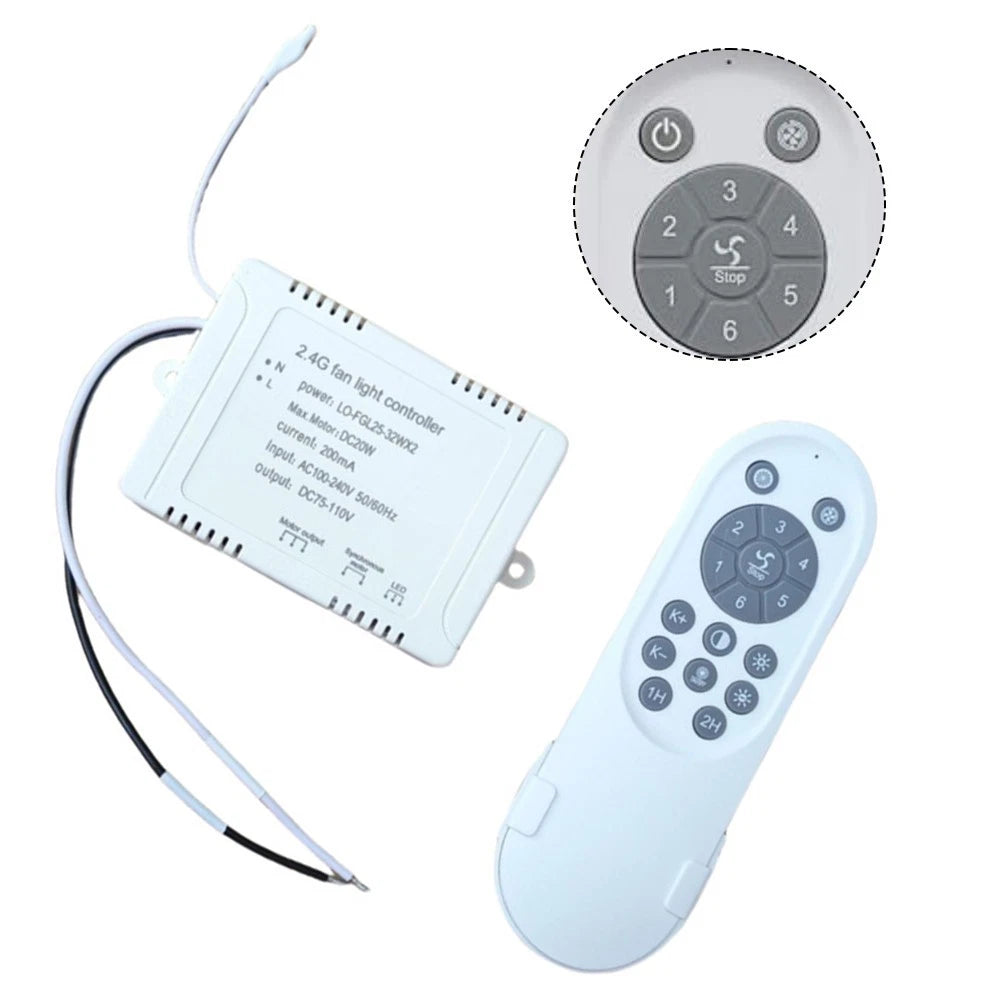 Ceiling Fan Light with Remote for Bedroom (24V DC)