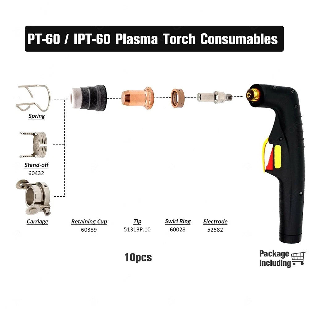 Copper Plasma Electrode Tip 1.0mm for IPT60 PT60 PT-60 Torch