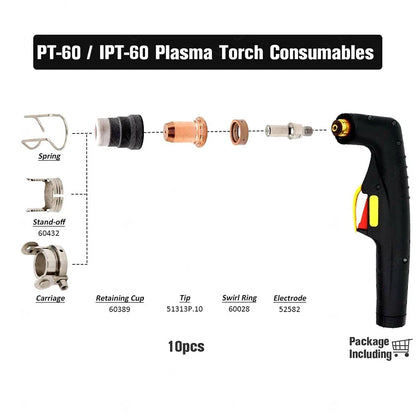 Copper Plasma Electrode Tip 1.0mm for IPT60 PT60 PT-60 Torch
