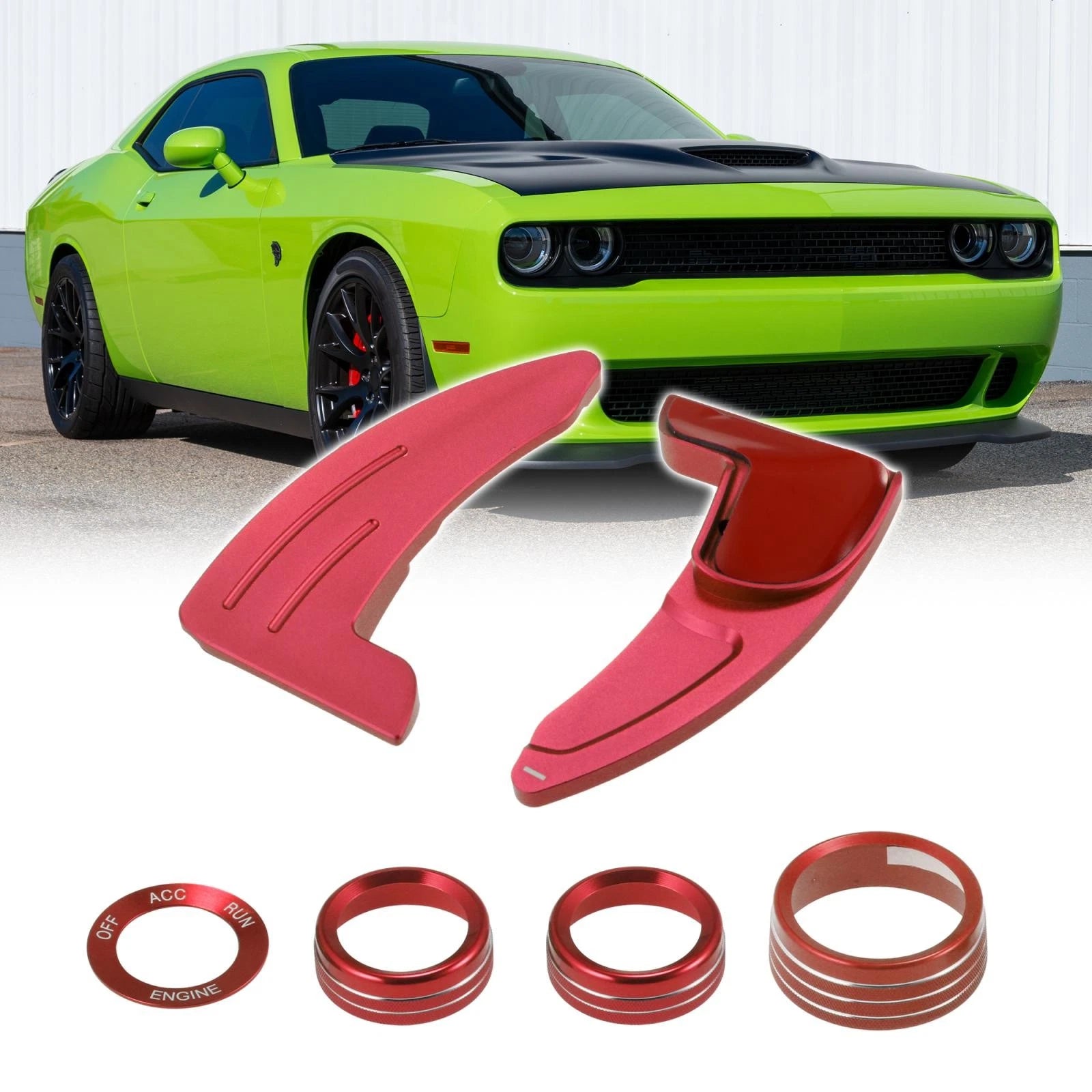 Steering Wheel Shift Paddle Extension Trim Set for Dodge Challenger (2015–2023)