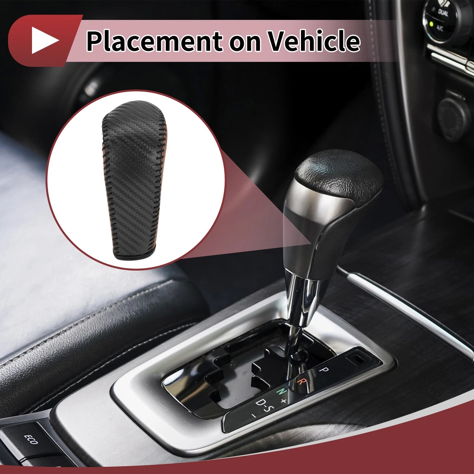 Gear Shift Knob Cover Replacement for BMW 3 Series E90 (2004–2012) Brown