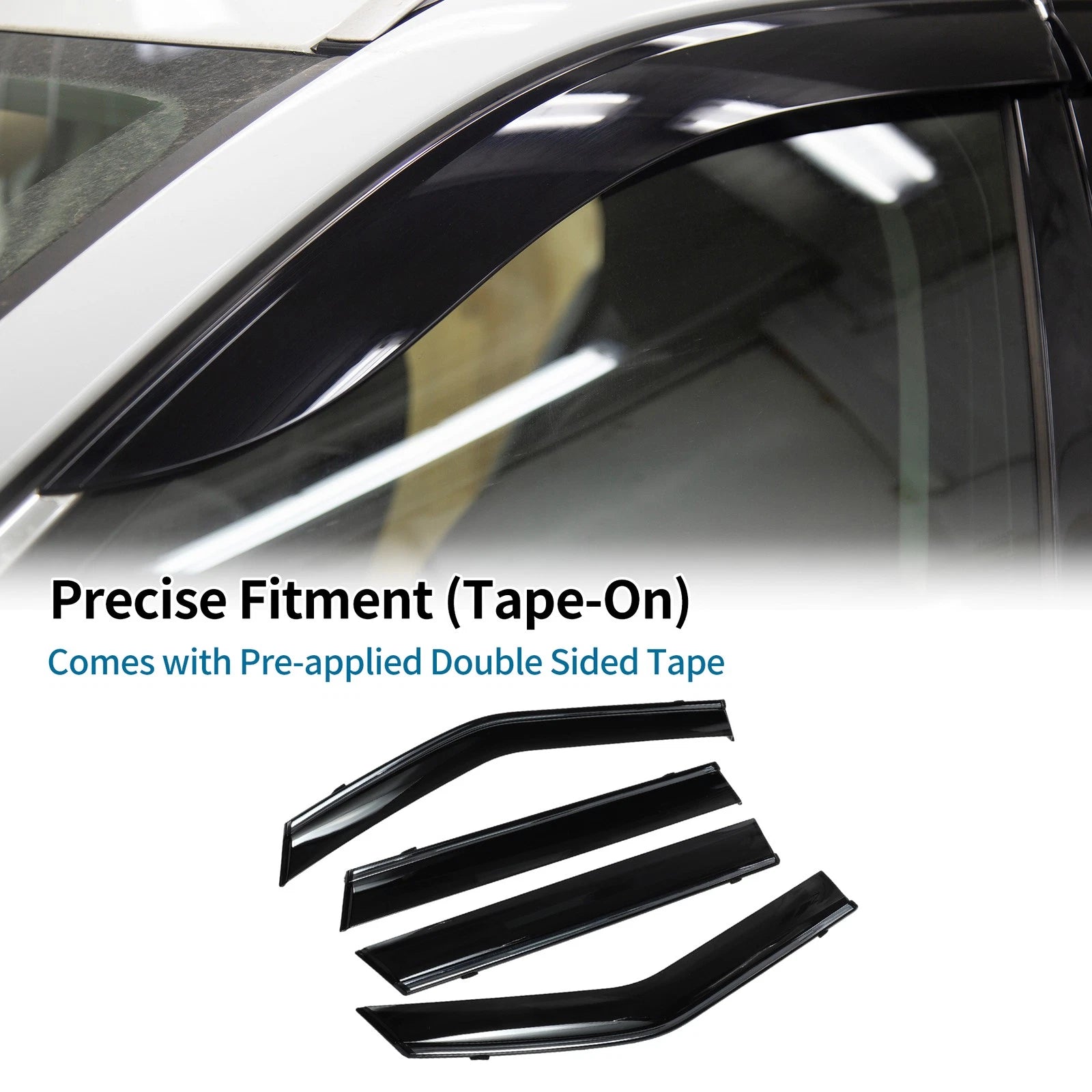 Window Deflectors Side Vent Visors Black for Chevrolet Blazer (2019–2024)