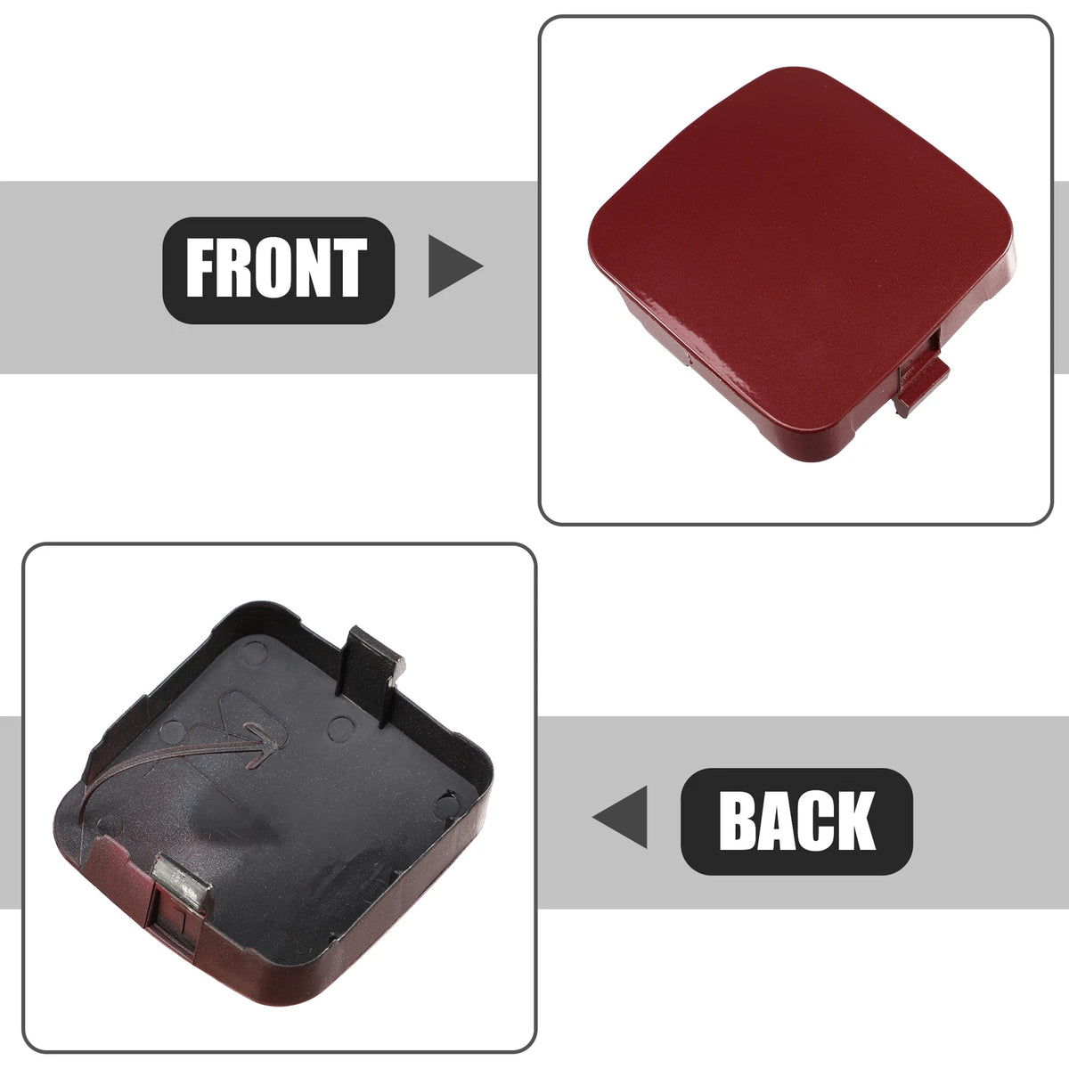 Tow Eye Hook Cover Cap for Toyota RAV4 (2013–2018) - Red