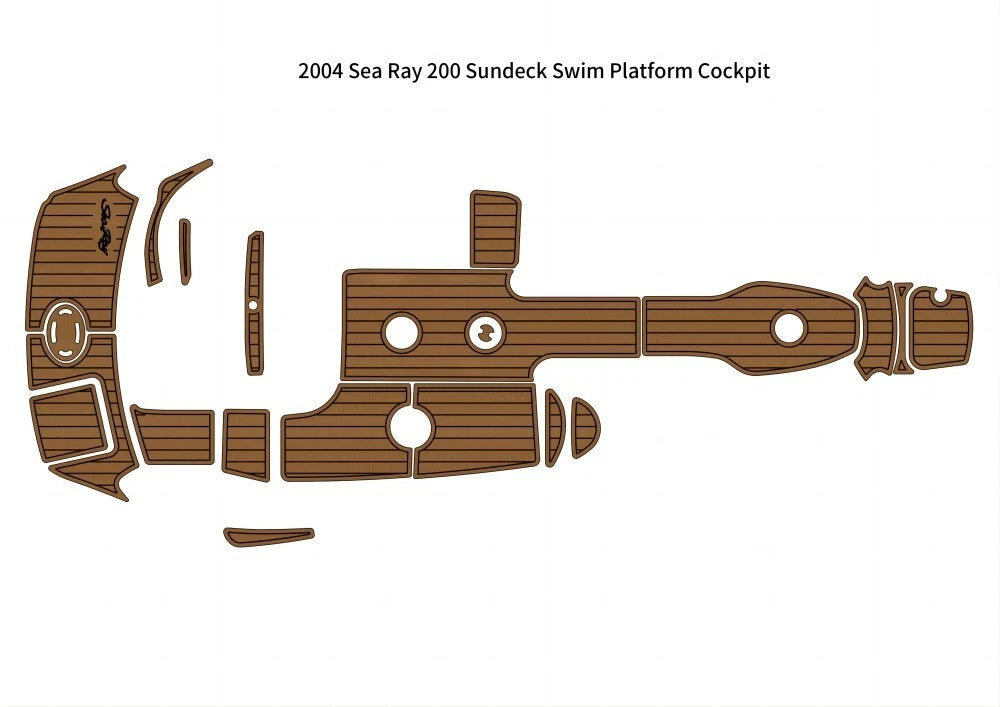 EVA Foam Swim Platform Cockpit Pad for Sea Ray 200 Sundeck (2004)