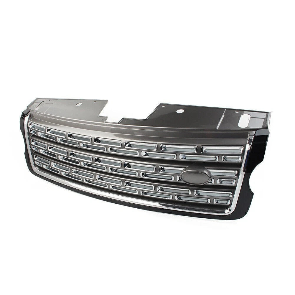 Glossy Black+Gray Front Bumper Upper Grille for Land Rover Range Rover (2013–2017)