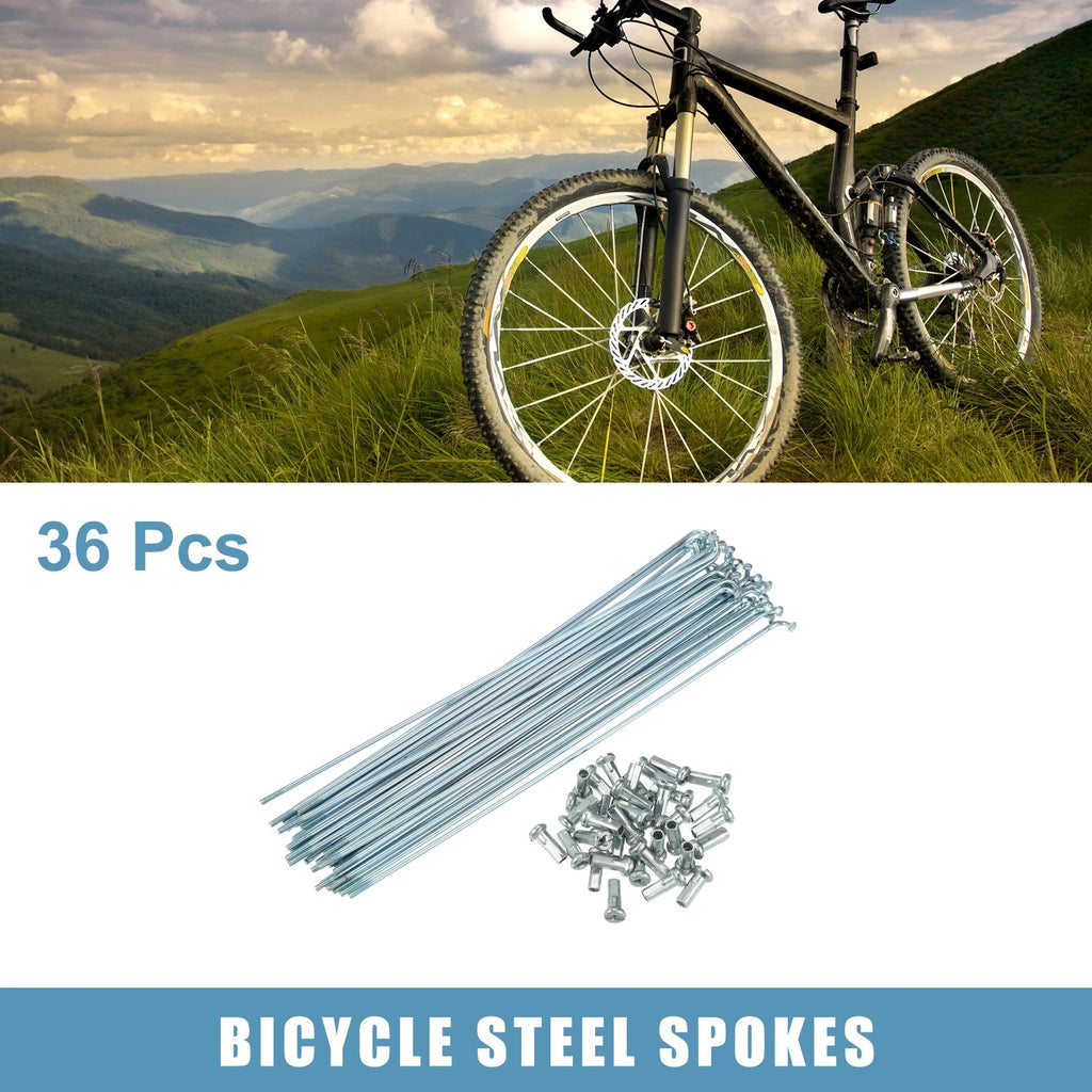 14G J Bend Bicycle Spokes 177mm with Nipples for 36pcs Cycle Spokes (177mm)