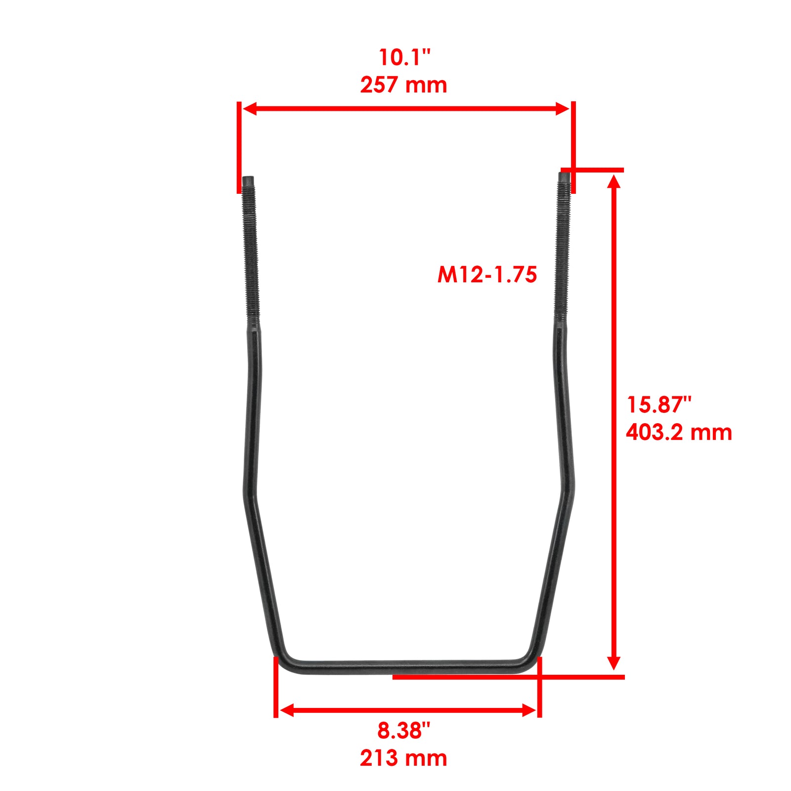 Front U Bolt Replacement for John Deere X330 X350 X354 X370 Deck (42–48) (2005–2012)