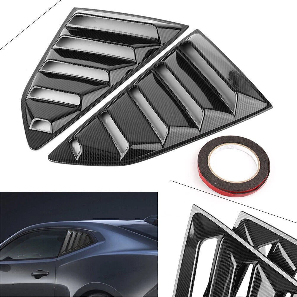 Carbon Fiber Side Vent Window Scoop Louver Cover Trim for Chevy Camaro (2016–2018)