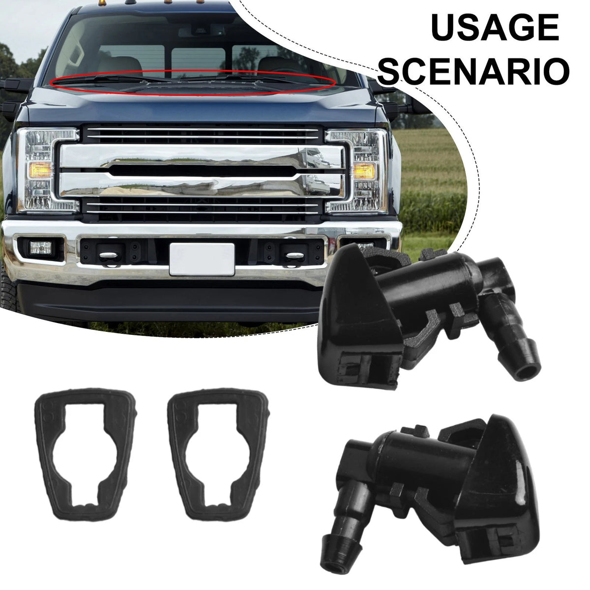 Wiper Nozzle for Ford (2011–2016) BC3Z-17603-A