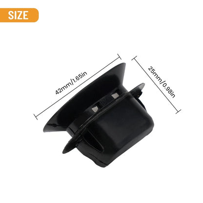 2X Black Cushion Pad Clips for Fixed Buckle (42mm x 25mm)