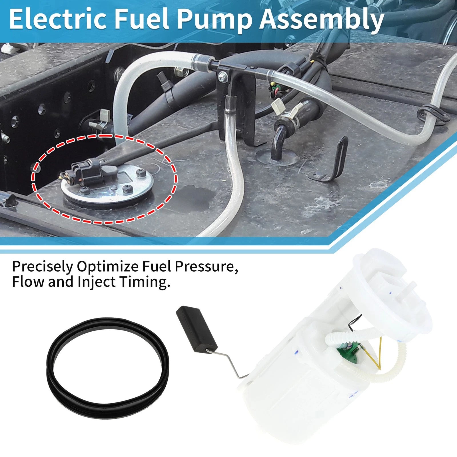 Electric Fuel Pump Assembly Replacement for Volkswagen Golf Jetta Beetle (2011–2024)