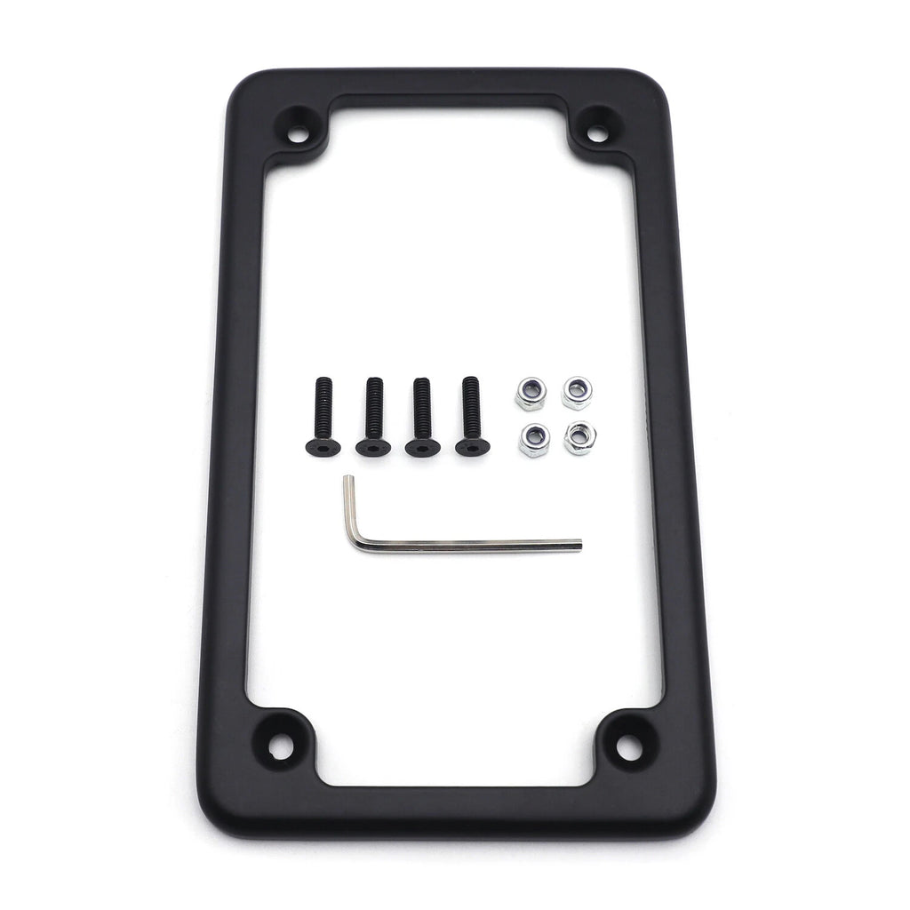 Black Motorcycle License Plate Frame for 7" x 4" Plates