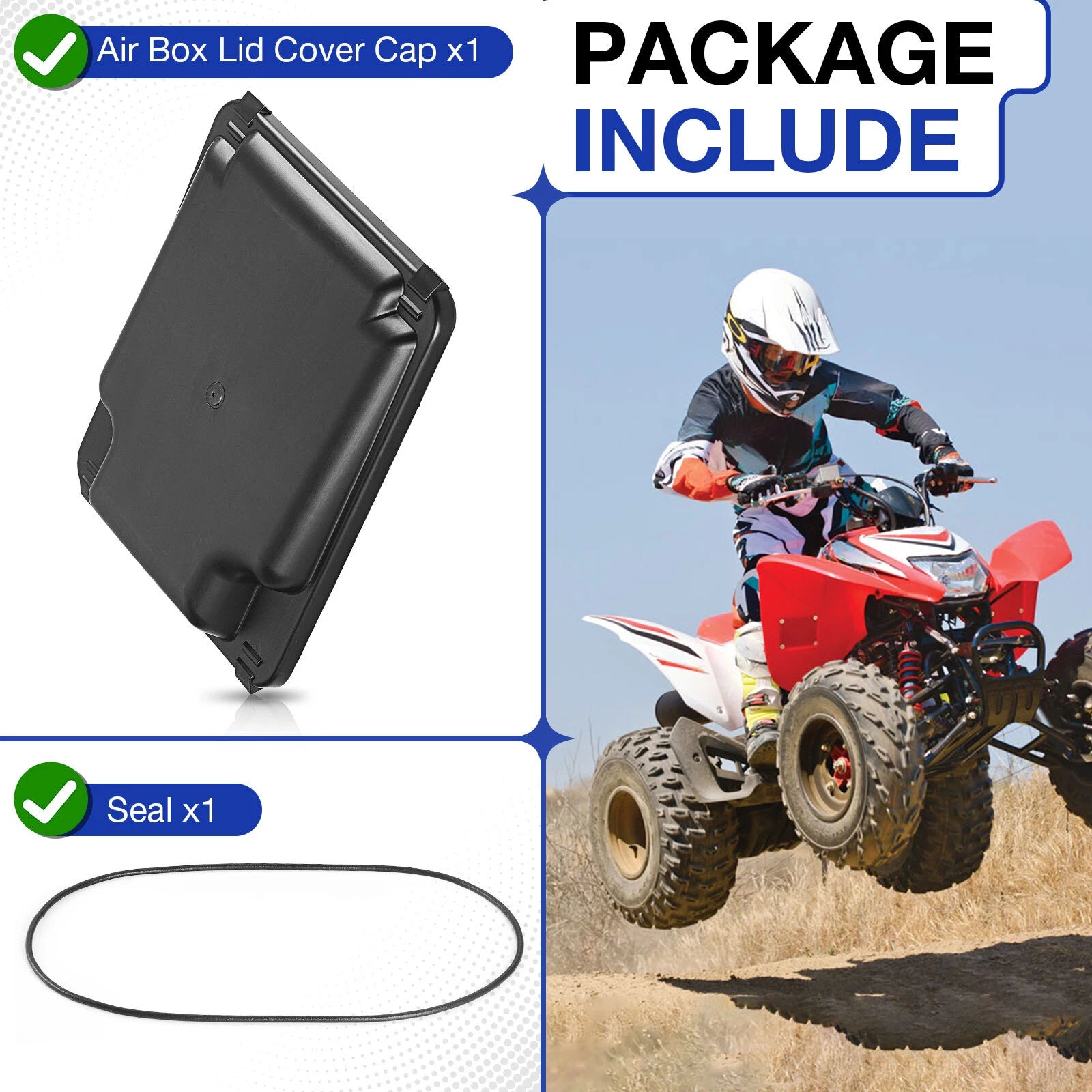 Air Box Lid Cover + Seal for Honda TRX300EX TRX300X TRX250X (1993–2008)