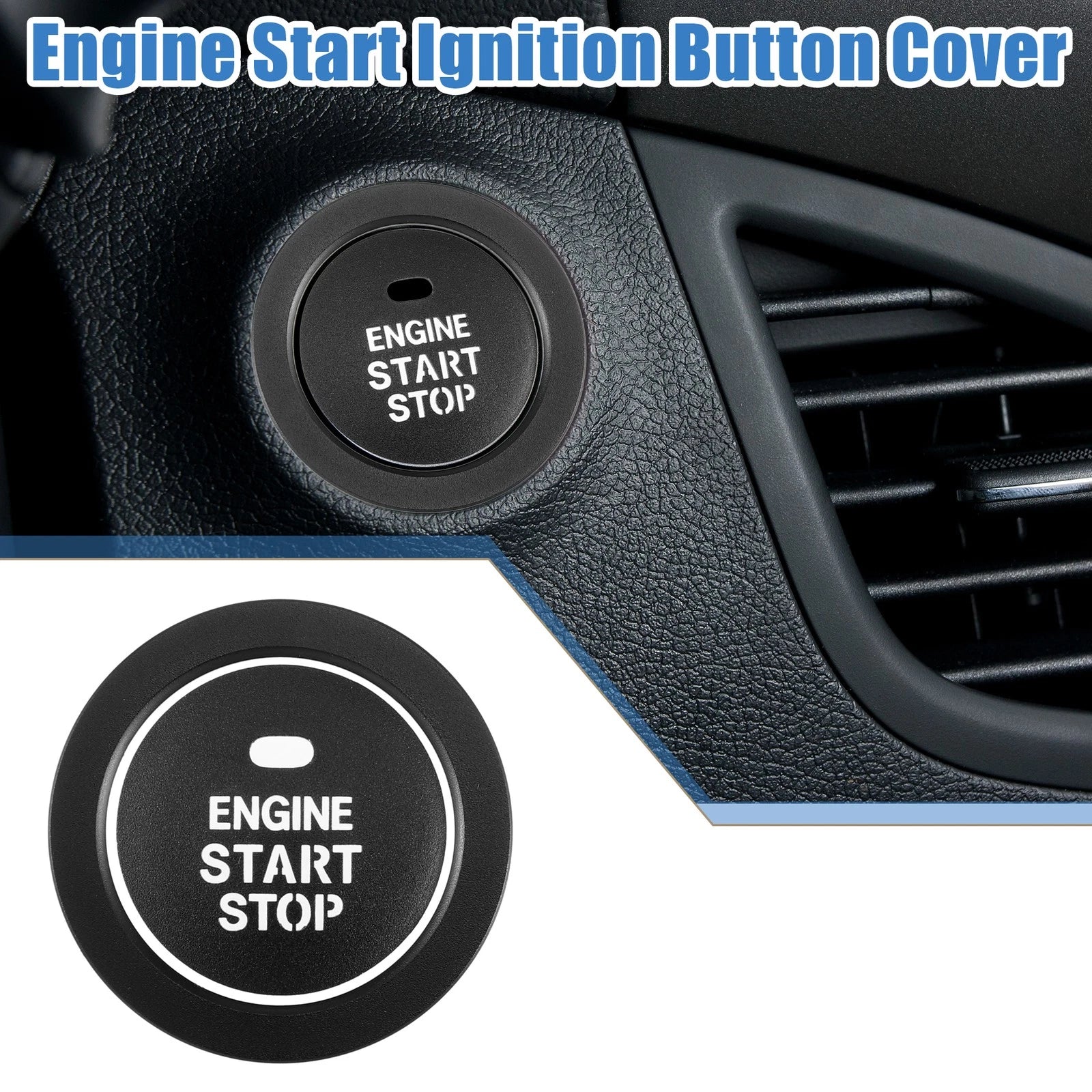 Ignition Button Decal Replacement for Hyundai Sonata (2011–2014) Aluminum Black