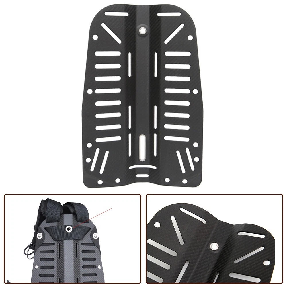 Lightweight Carbon Fiber Scuba Diving Backplate for Cave Divers