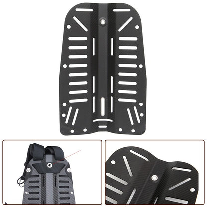 Lightweight Carbon Fiber Scuba Diving Backplate for Cave Divers