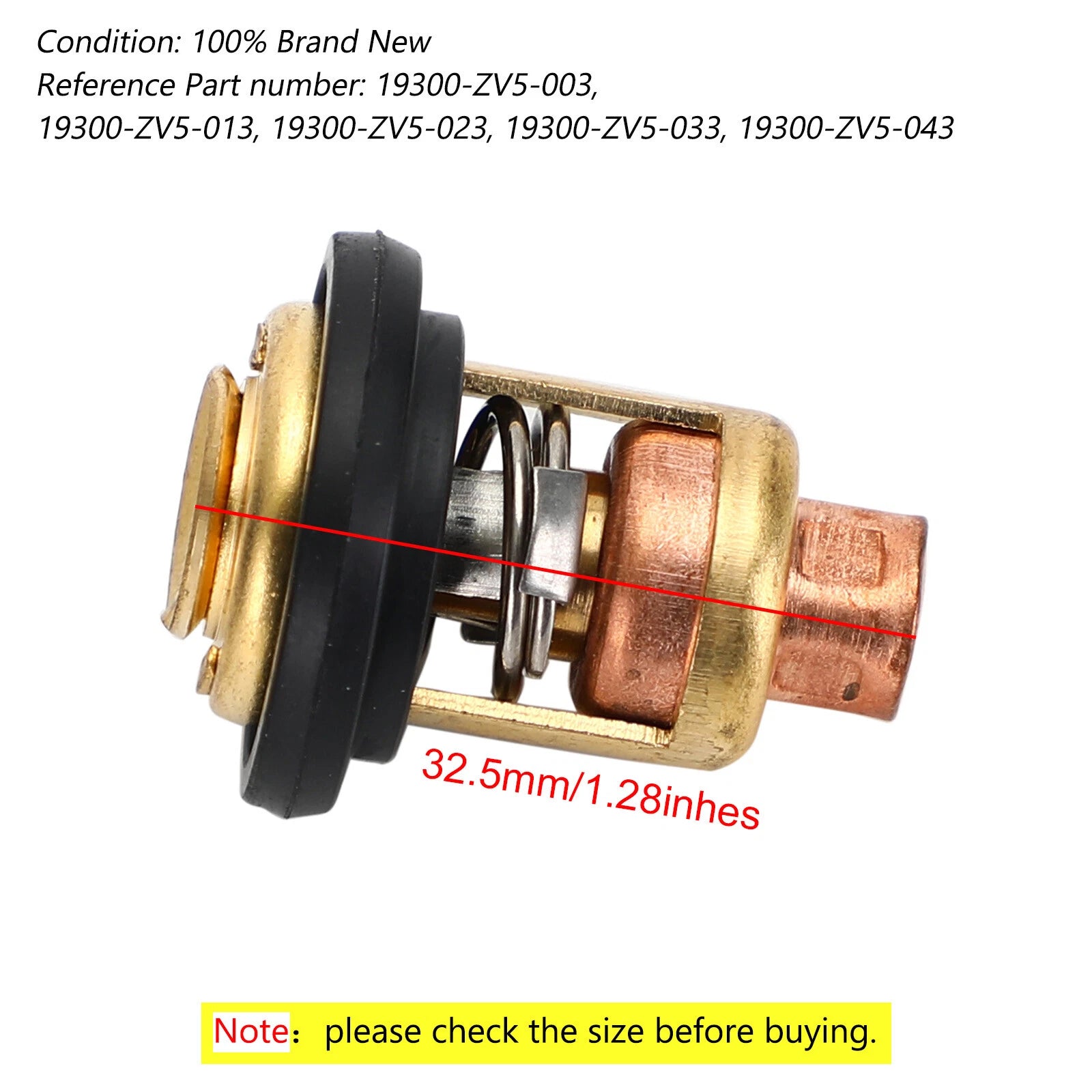 Thermostat for Honda Marine Outboard 20-130HP (19300-ZV5-043, 18-3630)