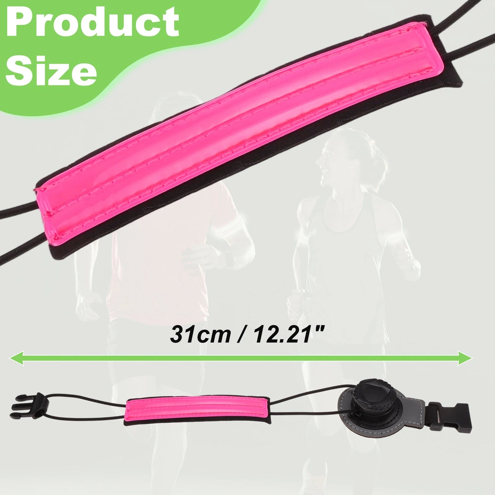 Bicycle Trouser Clips Reflective Adjustable Band for Pink 2 Pack