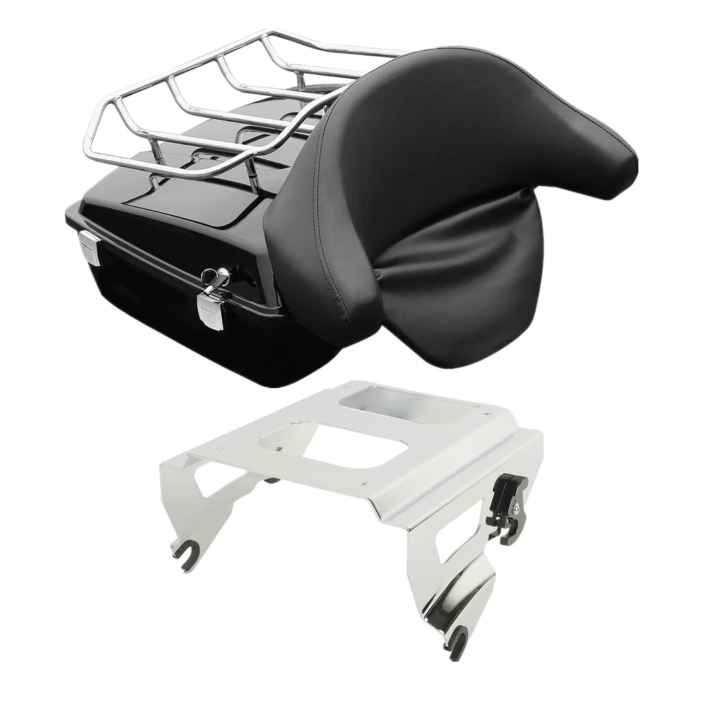 Chopped Trunk Backrest Rack for Harley Touring Road King (2009–2013)