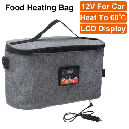 Portable 8L 12V Car Food Heating Bag Warmer Container LCD Digital Temp Display
