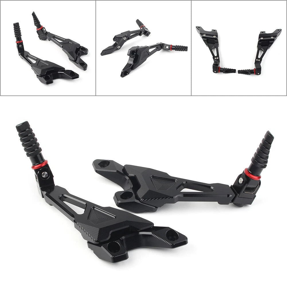 Rear Passenger Footrest Pegs Rearsets CNC for BMW S1000RR (2010–2018)