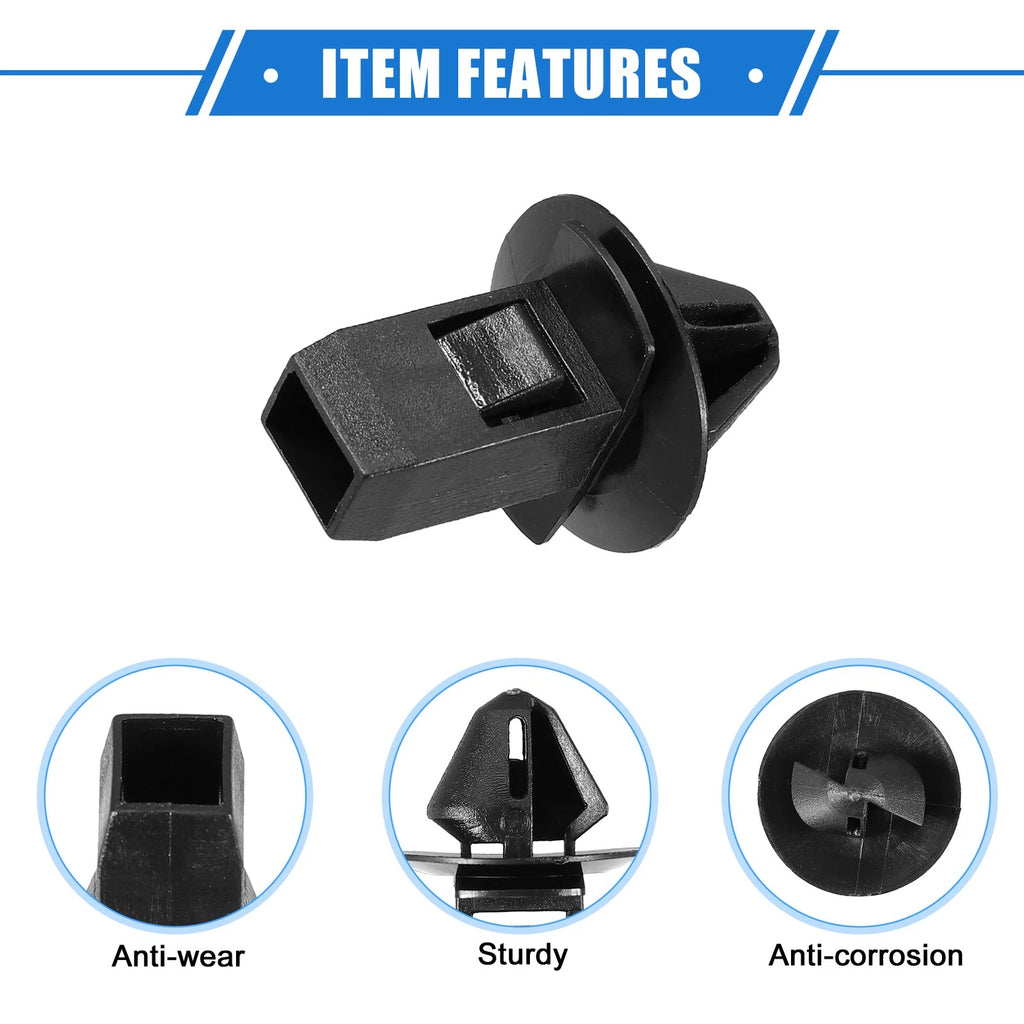20 Pcs Automotive Clips for Ram 5500 (2013–2018) Durable Plastic Black