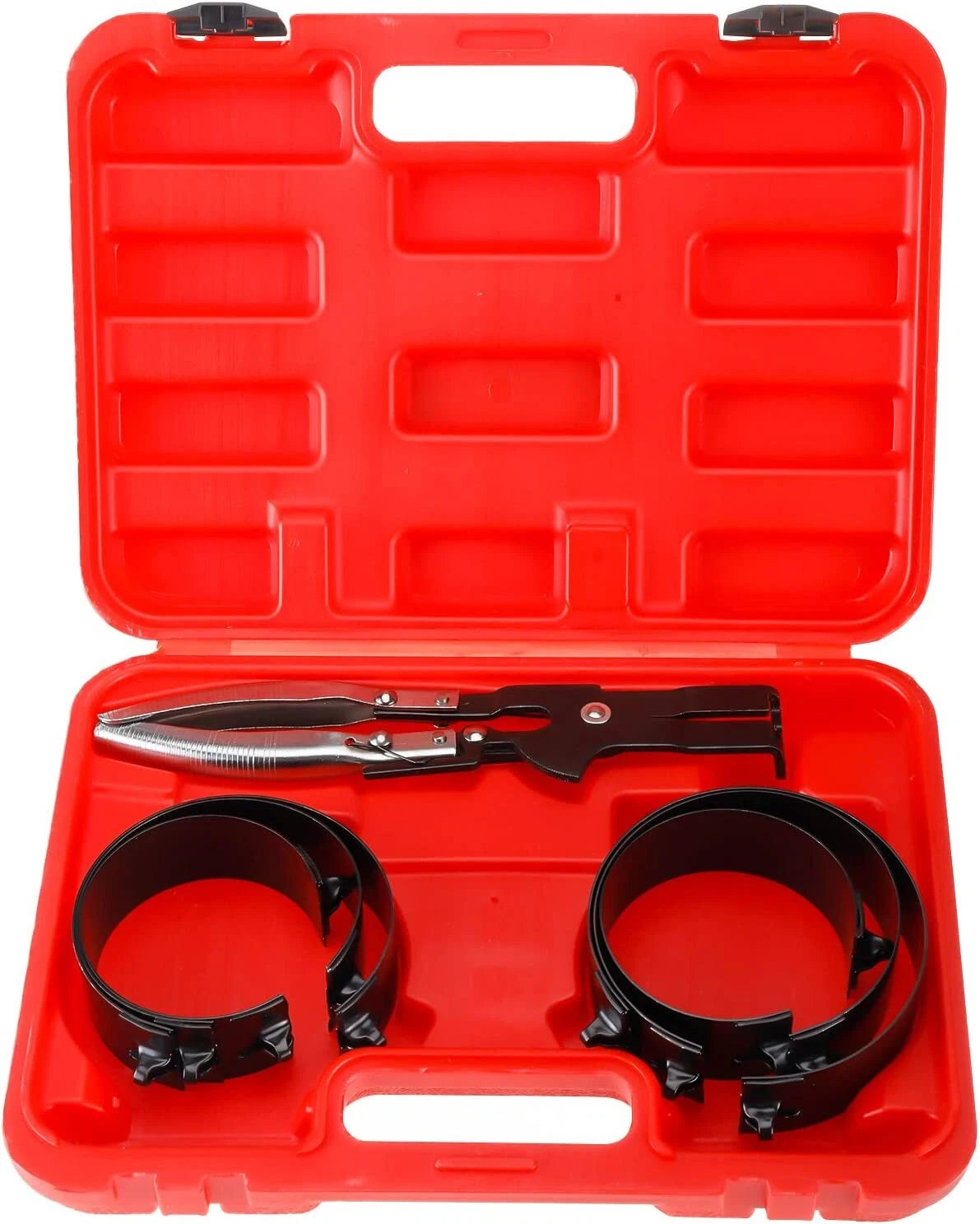 Piston Ring Compressor Kit for Universal Applications (1 PC Plier & 6 Bands)