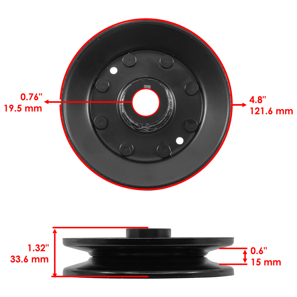 Deck Spindle Pulley Shaft Replacement for John Deere 140 314 316 (1969–1975)