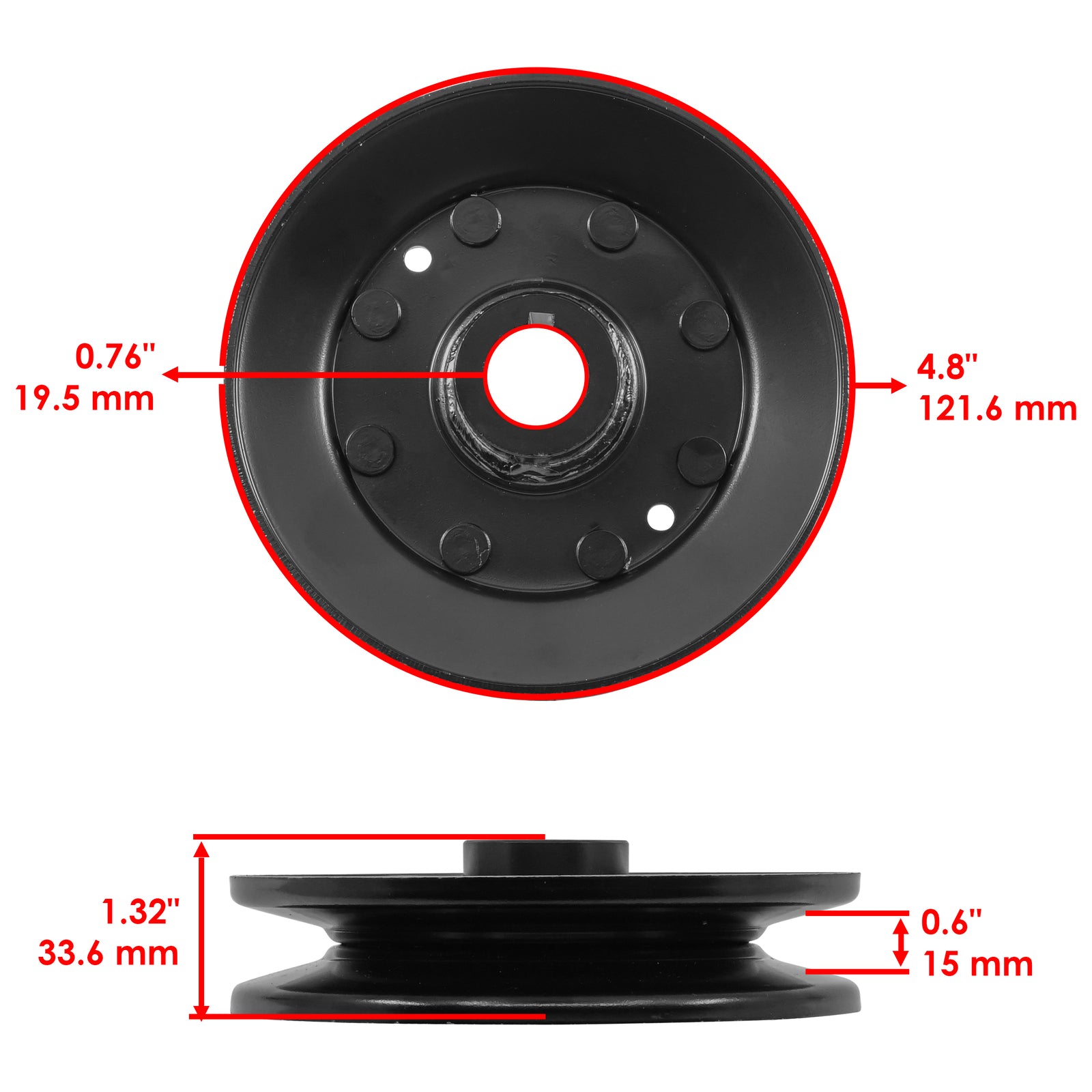Deck Spindle Pulley Shaft Replacement for John Deere 140 314 316 (1969–1975)