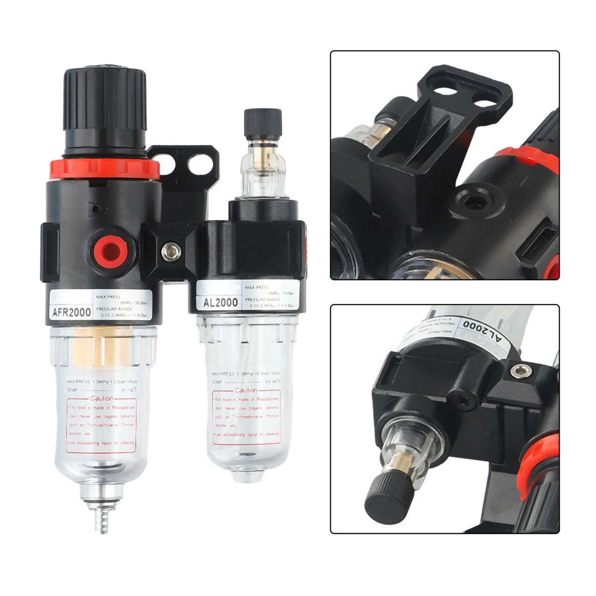 Air Compressor Filter Tool with Pressure Gauge for Automotive Use