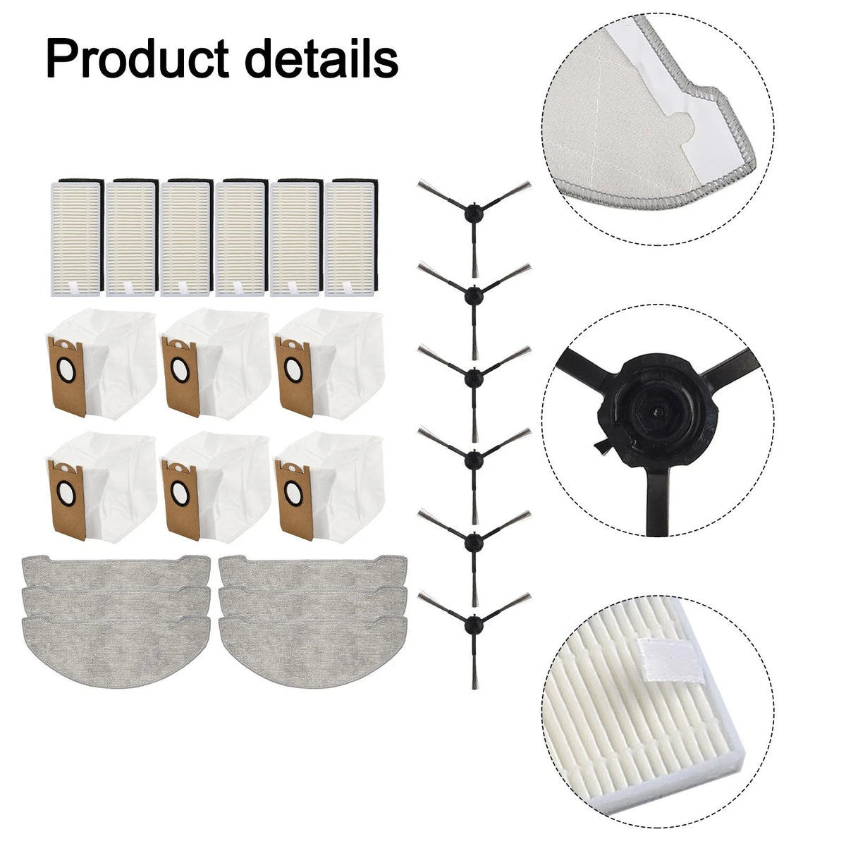 Accessory Kit for IMOU RV1 Pro and Pro Max Vacuum Cleaners