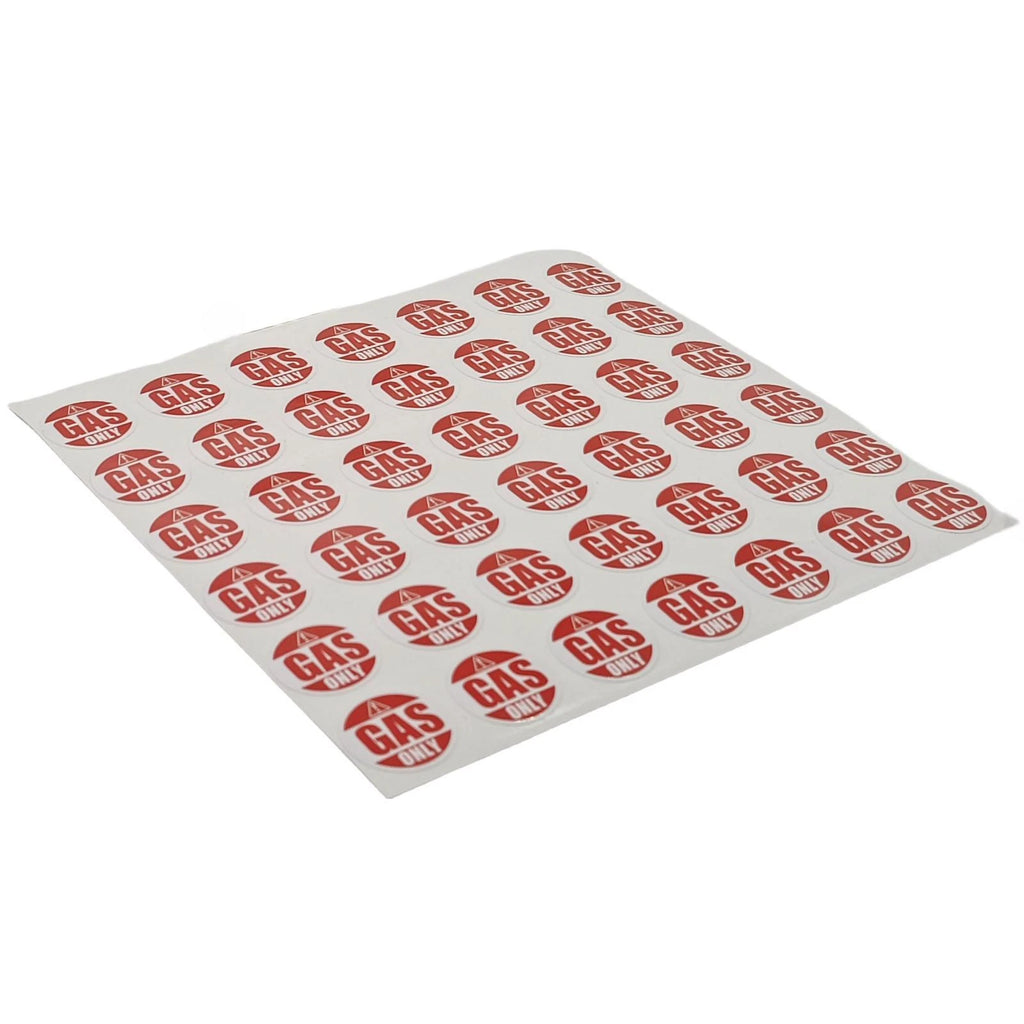 Gas Only Stickers for Automotive Applications (Small Engines)