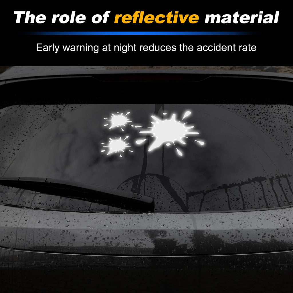 Reflective Bumper Decal for - Silver Tone, 3 Spots