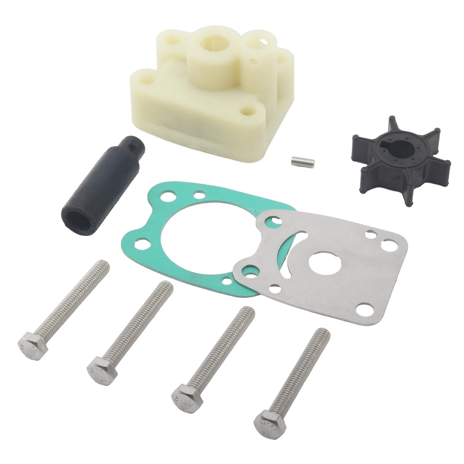 Water Pump Impeller Repair Kit for Yamaha Outboards 4HP 5HP (6E0-W0078-00)