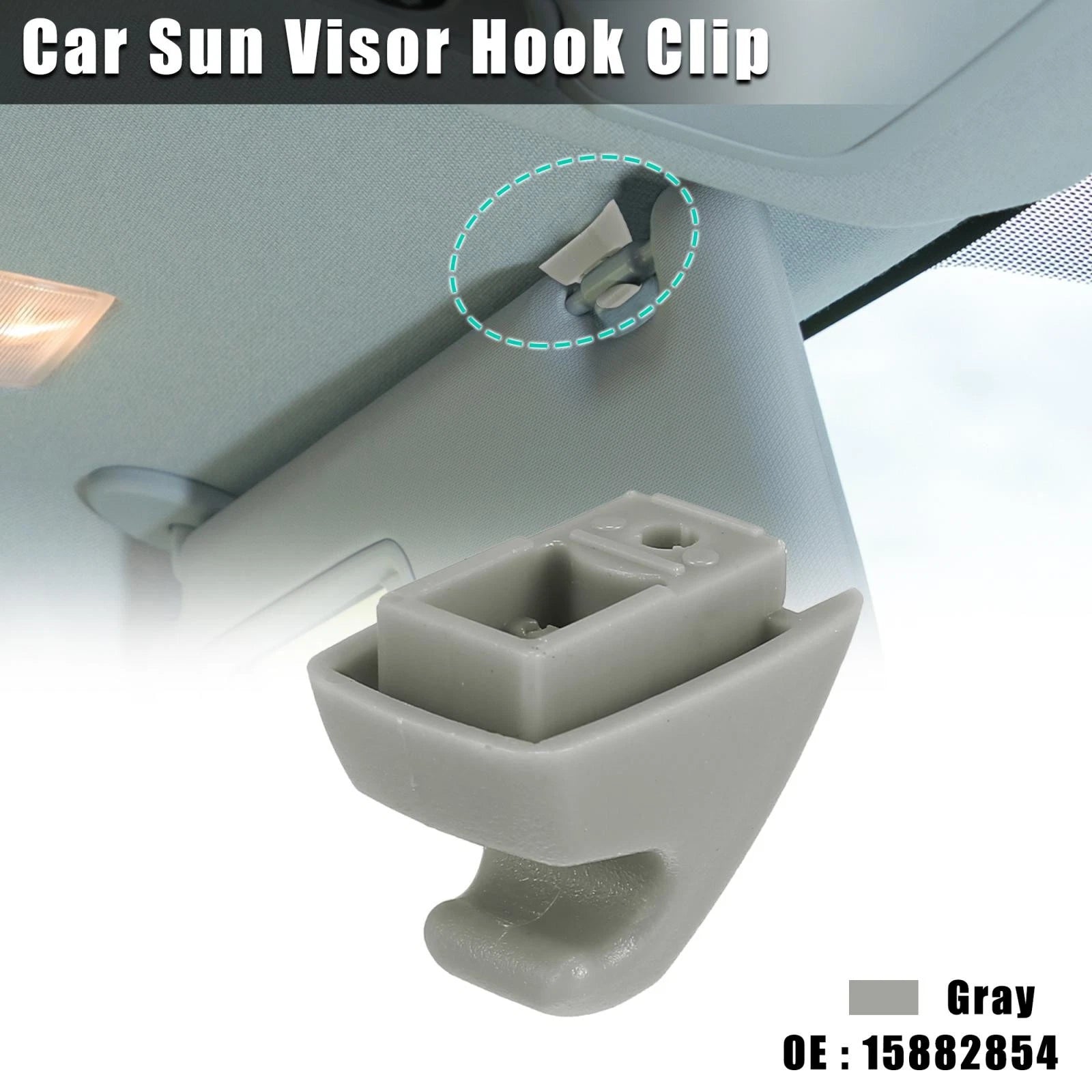 Sun Visor Hook Clip Bracket Retainer Replacement for Chevy Silverado 1500 (2014–2019)