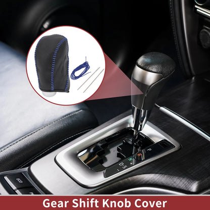 Gear Shift Knob Cover Replacement for Subaru Forester (2014–2017) Pebbled Black Blue