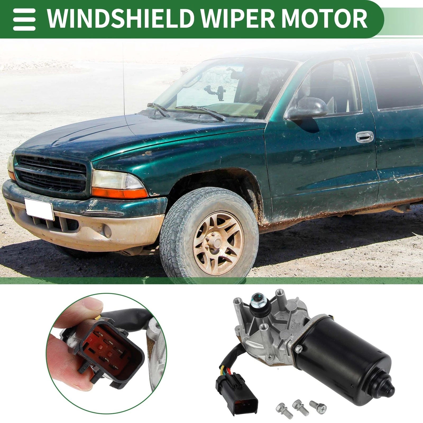 Front Windshield Wiper Motor Replacement for Dodge Dakota (1997–2010)