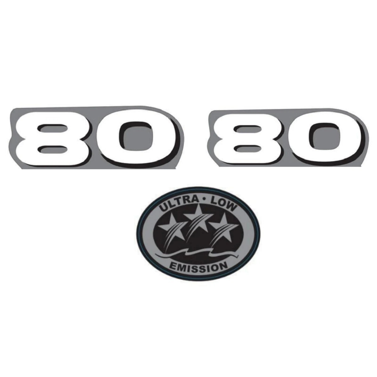80 HP Horsepower Label Decal Sticker for Yamaha Outboard (4-Stroke)