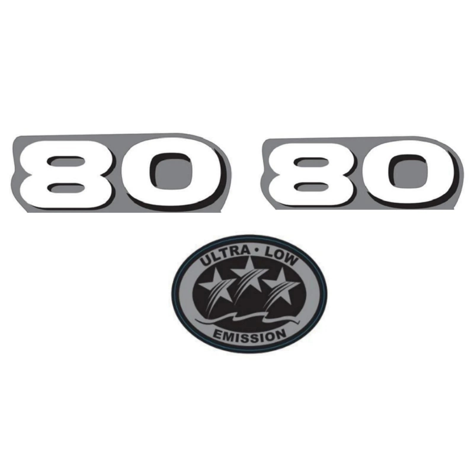 80 HP Horsepower Label Decal Sticker for Yamaha Outboard (4-Stroke)